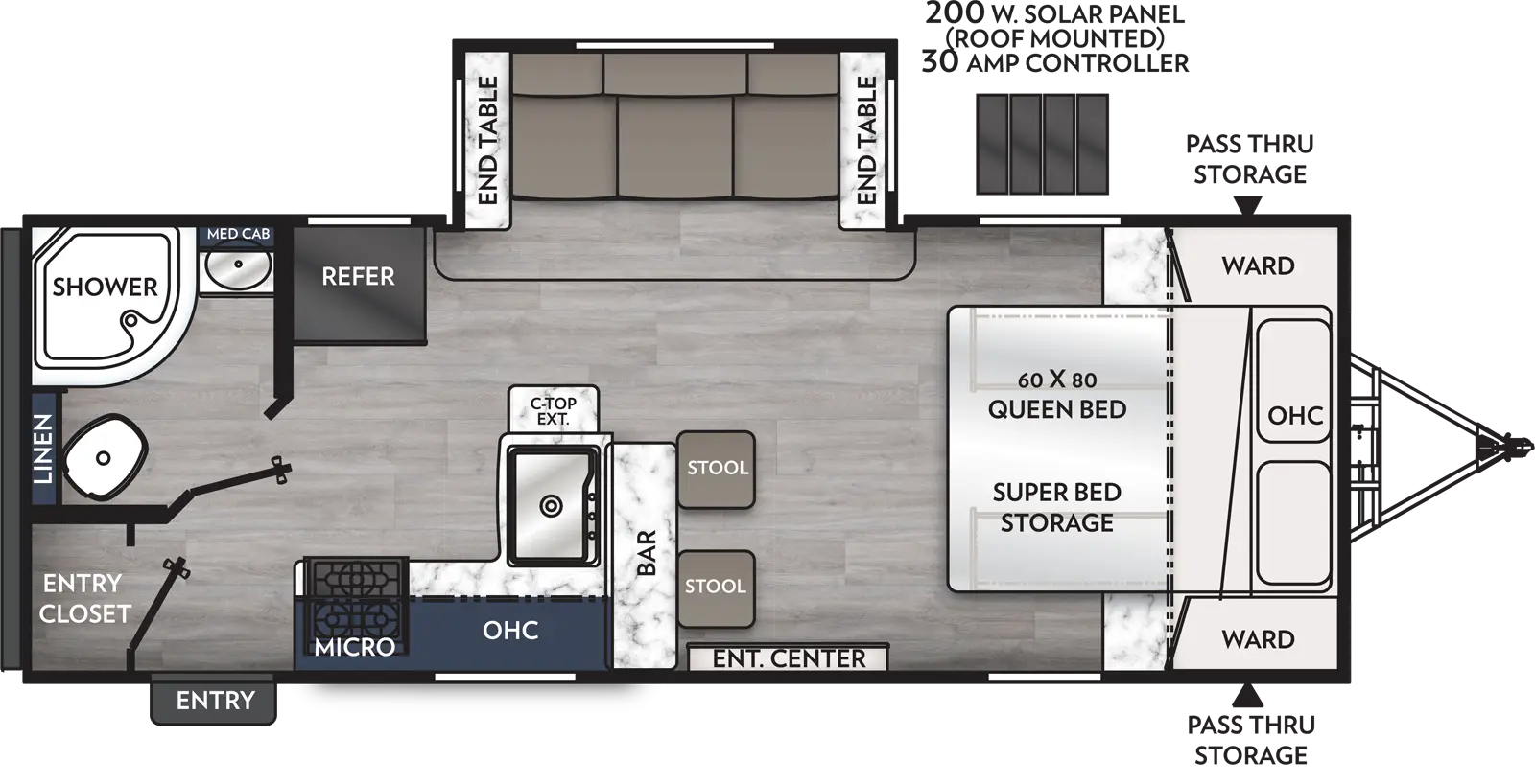 Apex Ultra Lite 211RBS Floorplan